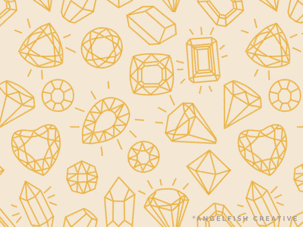 Sequins Brush Set for Procreate | 6 Glitter Sequin Scatter Lettering Brushes, gemstone outlines