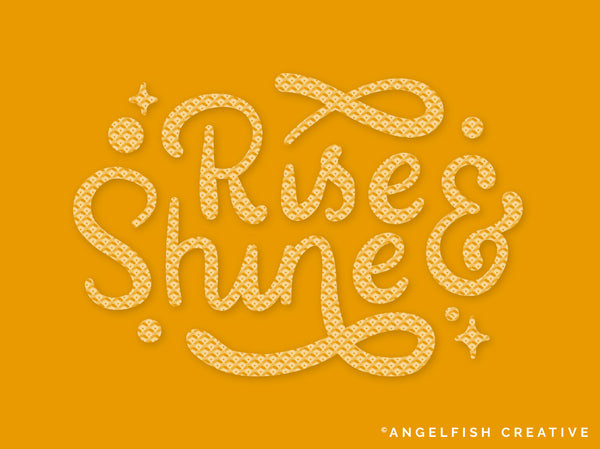 Sequins Brush Set for Procreate | 6 Glitter Sequin Scatter Lettering Brushes, rise and shine hand lettering