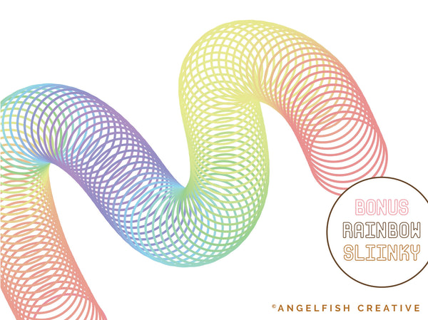 Slinky Brush Set, ipad procreate, mandala spiral brushes, rainbow slinky