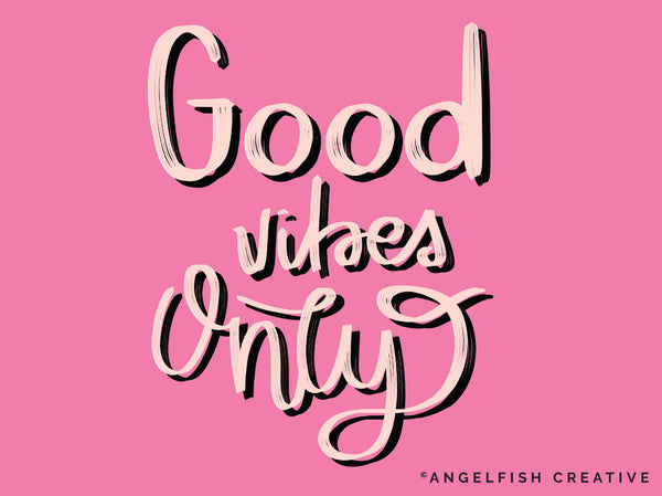 Streaky Brush for Procreate | Grunge Texture Streaks Calligraphy Lettering Brush, good vibes only hand lettering