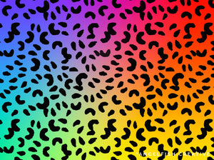 Animal Print Procreate Brush Set, leopard spots, stripes & scales patterns, rainbow leopard print