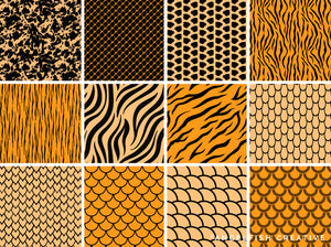 Animal Print Patterns Brush Set for Procreate | 36 animal hide, leopard, skin, stripe, scale & fur brushes, patterns page 3