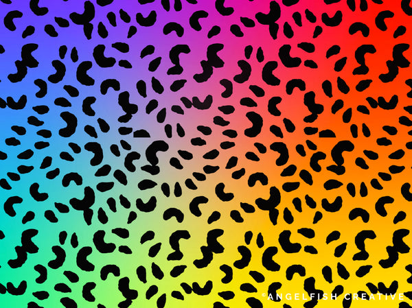 Animal Print Patterns Brush Set, Procreate Brush Pack, rainbow leopard