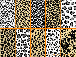Animal Print Procreate Brush Set, leopard spots, stripes & scales patterns, pattern styles page 1