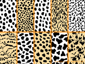 Animal Print Procreate Brush Set, leopard spots, stripes & scales patterns, pattern styles page 2
