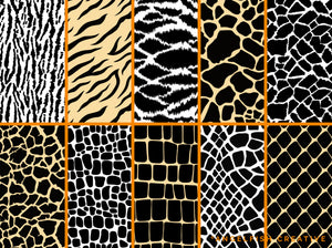 Animal Print Procreate Brush Set, leopard spots, stripes & scales patterns, pattern styles page 4