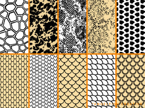Animal Print Procreate Brush Set, leopard spots, stripes & scales patterns, pattern styles page 5