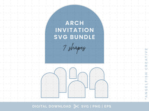 Arch Invitation Stationery Bundle - SVG, PNG, EPS Cutting Files/Clipart, title