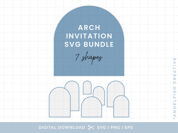 Arch Invitation Stationery Bundle - SVG, PNG, EPS Cutting Files/Clipart, title