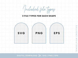 Arch Invitation Stationery Bundle - SVG, PNG, EPS Cutting Files/Clipart, file types