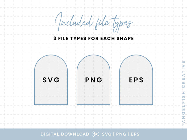 Arch Invitation Stationery Bundle - SVG, PNG, EPS Cutting Files/Clipart, file types
