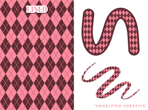 Argyle Pattern Brush for Procreate, seamless diamond check, pattern 3