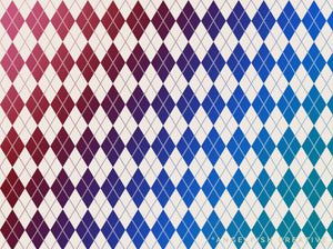 Argyle Pattern Brush for Procreate, seamless diamond check, gradient pattern