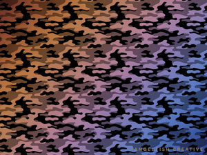 Army Print Pattern Brushes for Procreate, military camouflage brush set, multi-colour camo pattern