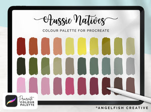 Aussie Natives Procreate Colour Palette | Colour Swatches, 30 Digital Colours | Procreate Palette for iPad | Instant Download