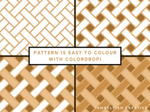 Basketweave Brush for Procreate | seamless weaving woven repeating pattern brush, pattern coloured