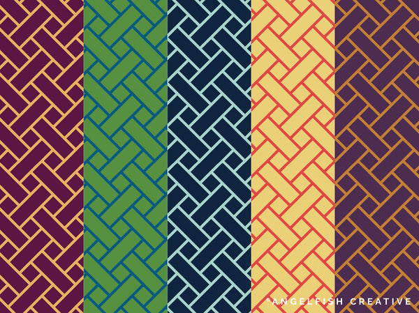 Basketweave Brush for Procreate | seamless weaving woven repeating pattern brush, pattern colours