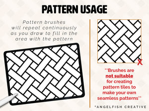 Basketweave Procreate Brush | Woven Pattern, pattern usage