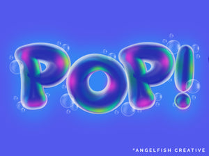 Bubble Pen Brush Set for Procreate, clear lettering brushes, pop bubble lettering