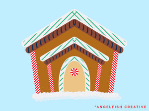 Candy Cane Procreate Brush Set | Stripe Monoline Calligraphy Pattern Brushes, gingerbread house