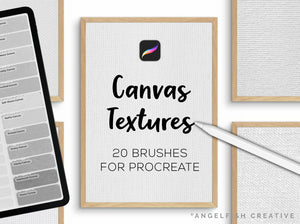 Canvas Textures Procreate Brush Set: 20 brushes, title