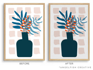 Canvas Textures Procreate Brush Set: 20 brushes, before and after texture