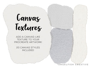 Canvas Textures Procreate Brush Set: 20 brushes, add canvas textures