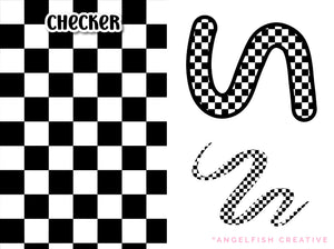 Checker Pattern Brush for Procreate, seamless square tile, checker brush