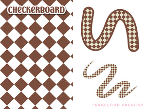 Checker Pattern Brush for Procreate, seamless square tile, checkerboard brush