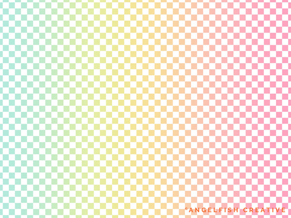 Checker Brush for Procreate | Checkerboard Seamless Pattern Brush, rainbow checkers