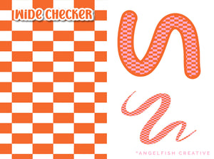 Checker Pattern Brush for Procreate, seamless square tile, wide checker brush