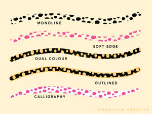 Cheetah Print Brush Set for Procreate | 6 Cheetah Animal Print Brushes, brush styles