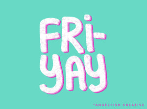 Chunky Procreate Brush Set: 7 rounded monoline brushes, fri-yay hand lettering