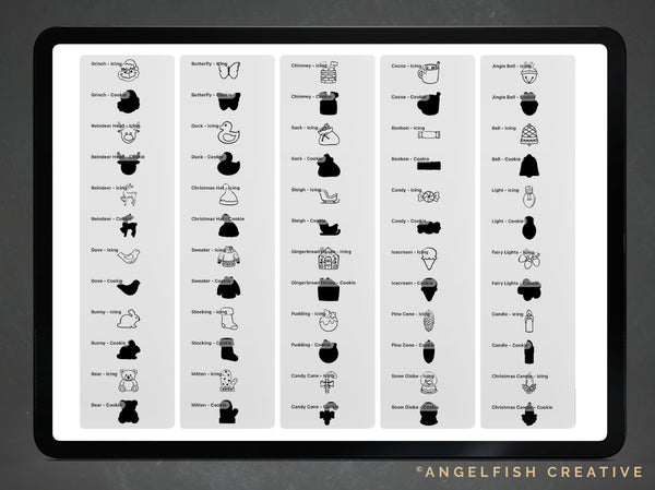 Cookie Creator Brush Set for Procreate: Gingerbread Honey Biscuit Icing Stamps, stamps page 2