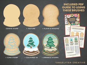 Cookie Creator Brush Set for Procreate: Gingerbread Honey Biscuit Icing Stamps, guide to using these brushes