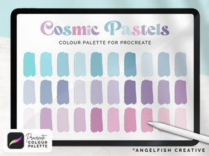 Cosmic Pastels Procreate Colour Palette | Colour Swatches, 30 Digital Colours | Procreate Palette for iPad | Instant Download