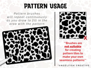 Cow Print Pattern Brushes for Procreate, pattern usage