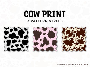 Cow Print Pattern Brushes for Procreate, pattern styles