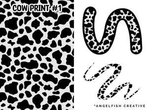 Cow Print Pattern Brushes for Procreate, cow print style 1