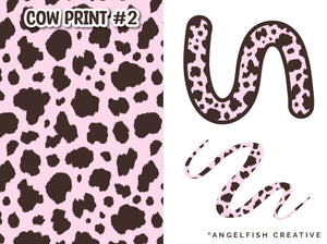 Cow Print Pattern Brushes for Procreate, cow print style 2