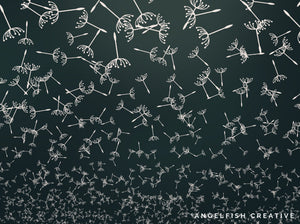 Dandelion Brush Set for Procreate | Floral Seed Stamp Scatter Pattern Brushes, blooms