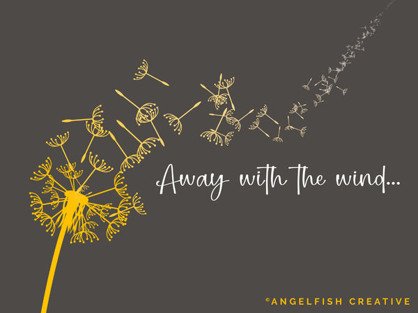 Dandelion Brush Set for Procreate | Floral Seed Stamp Scatter Pattern Brushes, away with the wind quote