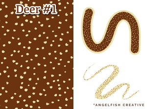Deer Print Pattern Brushes for Procreate, fawn spots brush set, pattern style 1