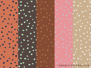 Deer Print Pattern Brushes for Procreate, fawn spots brush set, pattern in different colours