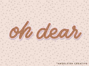 Deer Print Pattern Brushes for Procreate, fawn spots brush set, oh dear hand lettering