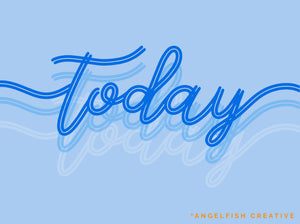 Double Brush for Procreate | 2 Line Multi-line Monoline Brush, today lettering