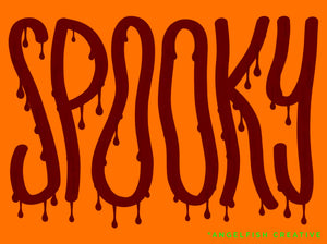 Drip Brush Set for Procreate | dynamic dripping lettering brushes, spooky lettering