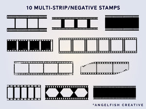 Film Strip Brush Set for Procreate | Photo Picture Strips Frame stamps brushes, multi stamps