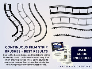 Film Strip Brush Set for Procreate | Photo Picture Strips Frame stamps brushes, best results