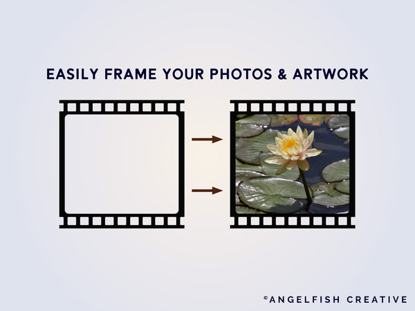 Film Strip Brush Set for Procreate | Photo Picture Strips Frame stamps brushes, easily frame photos